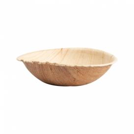 Tigela de folha de palmeira Ø9,6x2,5cm (500 Uds)
