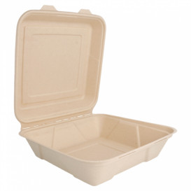 Embalagem Cana-de-açúcar 225x225x75mm (200 Uds)
