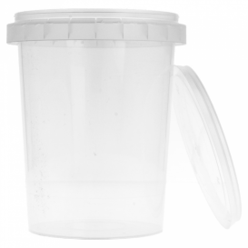 Embalagem Plastico Com Tampa Inviolável 520ml Ø9,5 (19 Uds)