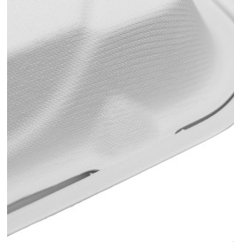 Embalagem Cana-de-açúcar Branco 3C 20x20x7,5cm (50 Uds)