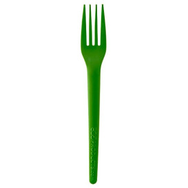 Garfo Compostáveis CPLA Verde 17,0 cm (1.000 Uds)