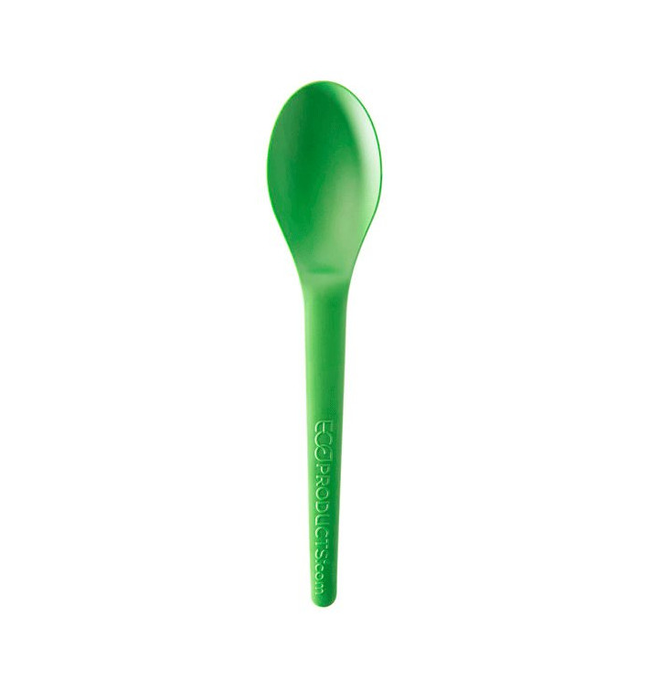 Colher Compostáveis CPLA Verde 15,0 cm (1.000 Uds) Colher Compostáveis CPLA Verde 15,0 cm (1.000 Uds)
