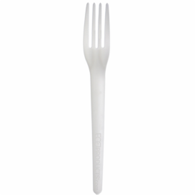 Garfo Compostáveis CPLA Branco 17,0 cm (1.000 Uds)