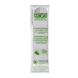 Conjunto Garfo, Colher, Faca e Guardanapos CPLA (10 Uds)