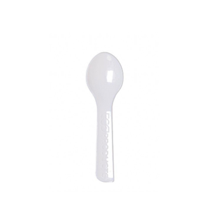 Colher para Gelado Compostáveis CPLA Branco 15,0 cm (2000 Uds)