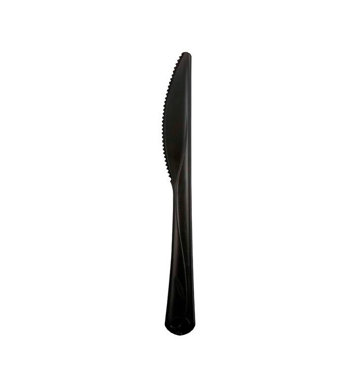 Faca Compostáveis CPLA Premium Preto 18,3 cm (25 Uds) Faca Compostáveis CPLA Premium Preto 18,3 cm (25 Uds)
