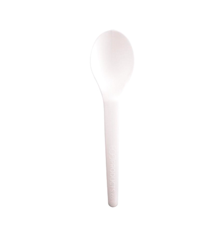 Colher Compostáveis CPLA Branco 15,0 cm (50 Uds) Colher Compostáveis CPLA Branco 15,0 cm (50 Uds)