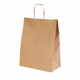 Saco Papel Kraft Marrom Asas 100g 44+15x46cm (200 Uds)