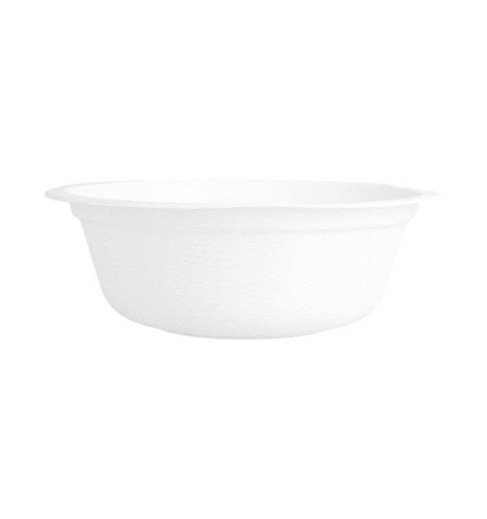 Tigela Bio da cana-de-açúcar Branco 350ml (50 Uds) Tigela Bio da cana-de-açúcar Branco 350ml (50 Uds)