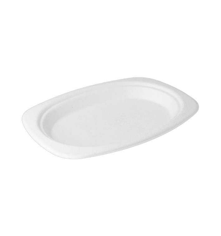 Bandeja Bio da cana-de-açúcar Branco 233x165x20mm (50 Uds) Bandeja Bio da cana-de-açúcar Branco 233x165x20mm (50 Uds)