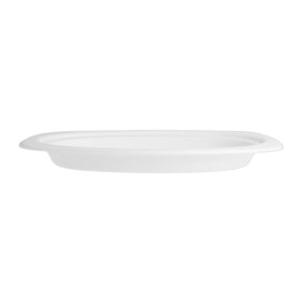 Bandeja Bio da cana-de-açúcar Branco 233x165x20mm (50 Uds)