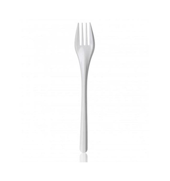 Garfo de Plástico PS Branco 165 mm Garfo de Plástico PS Branco 165 mm