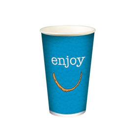 Copo Cartão Bebidas Frias 12 Oz/360ml "Enjoy" Ø8,0cm (100 Uds)