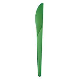 Faca Compostáveis CPLA Verde 17,2 cm (50 Uds)