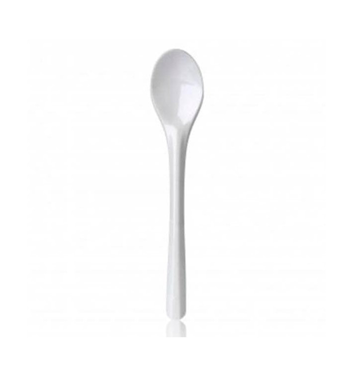 Colher de Plastico PS Branco 115 mm Colher de Plastico PS Branco 115 mm