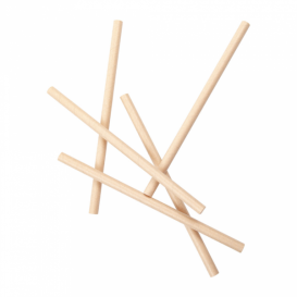 Palhinha Direita Papel Kraft Granizado Ø10mm 21cm (50 Uds)