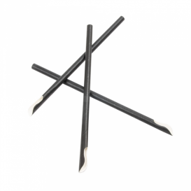 Palhinha Colher Papel Preto Ø8mm 21cm (5000 Uds)