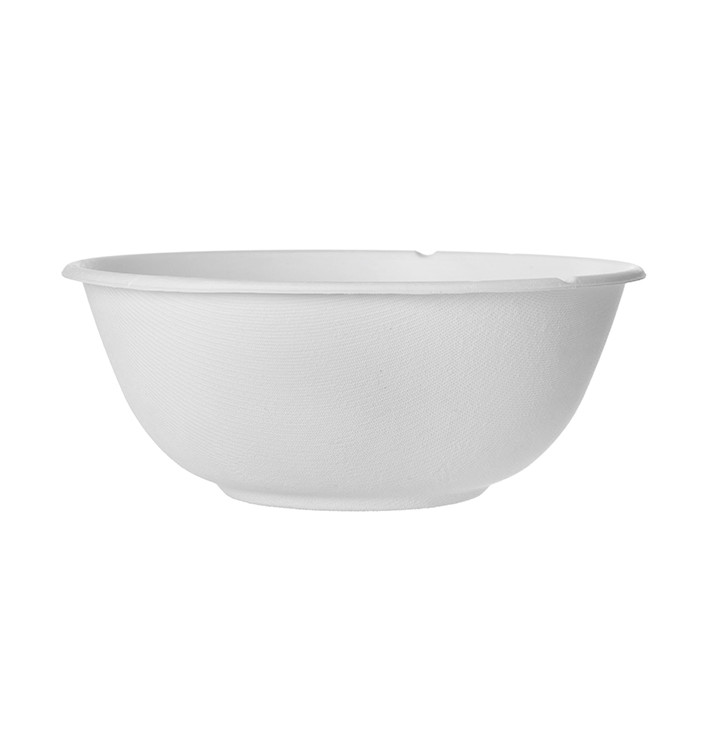 Tigela Cana-de-açúcar Bagaço Branco 1360ml (50 Uds) Tigela Cana-de-açúcar Bagaço Branco 1360ml (50 Uds)