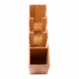 Organizador de Copo, Tampa e Palhinha de Bambu 14x50x50cm (1 Ud)