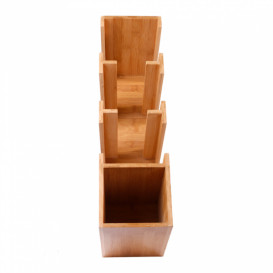 Organizador de Copo, Tampa e Palhinha de Bambu 14x50x50cm (2 Uds)