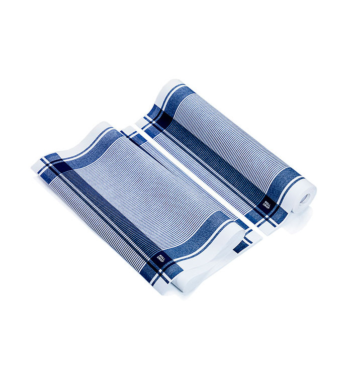 Pano em Rolo "Roll Drap" Vintage Azul 40x64cm P64cm (10 Uds)