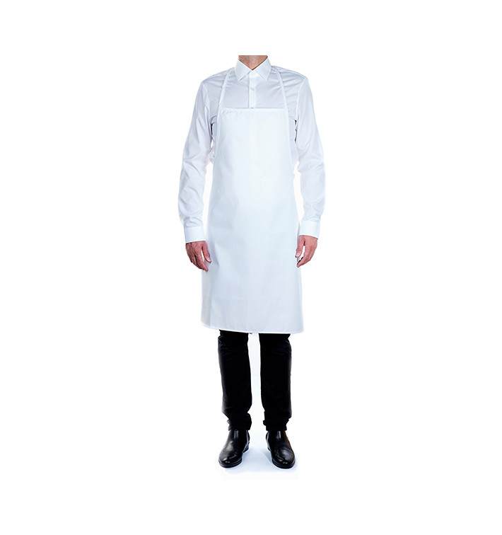 Avental Plastificado Branco 75x90cm (20 Uds) Avental Plastificado Branco 75x90cm (20 Uds)