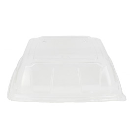 Tampa Plástico PET Transparente Bandeja 27x27cm (5 Uds)