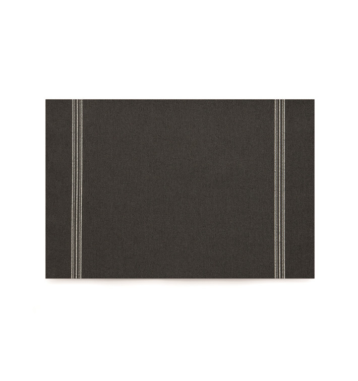 Toalhete Individual "Day Drap" Preto 32x45cm (12 Uds)