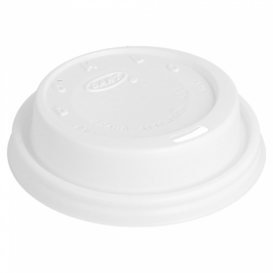 Tampa de Plastico PS "Cappuccino" Branco Ø8,1cm (100 Uds)