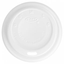Tampa de Plastico PS "Cappuccino" Branco Ø8,1cm (100 Uds)