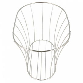 Cesta Oval en Aço Prata 210x127x127mm (1 Ud)