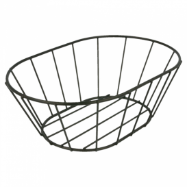 Cesta Oval en Aço Preto 216x140x76mm (1 Ud)