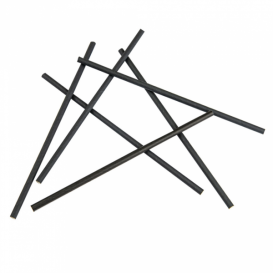 Palhinha Direita Papel Preto Ø6mm 20cm (100 Uds)