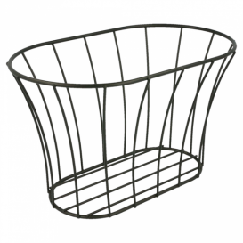 Cesta Oval en Aço Preto 210x127x127mm (12 Uds)