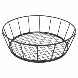 Cesta Redonda en Aço Nero Ø241x70mm (1 Ud)