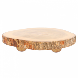 Bandeja Redonda Apresentação Madeira Ø230x35mm (6 Uds)
