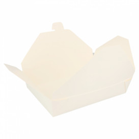 Caixa Cartão TakeAway Branco 19,7x14x4,6cm 1470ml (200 Uds)