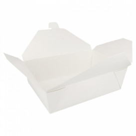 Caixa Cartão TakeAway Branco 19,7x14x6,4cm 1980ml (200 Uds)