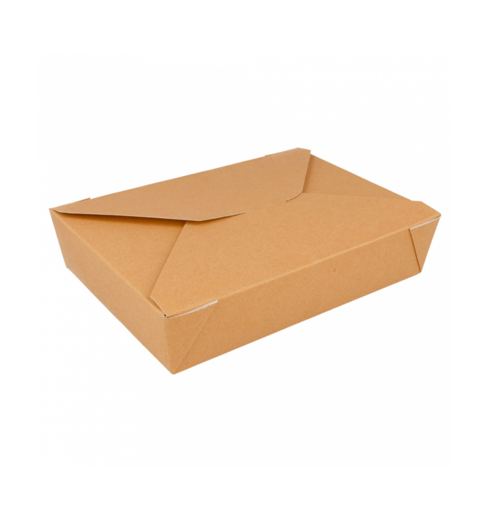 Caixa Cartão TakeAway Kraft 19,7x14x4,6cm 1470ml (200 Uds)