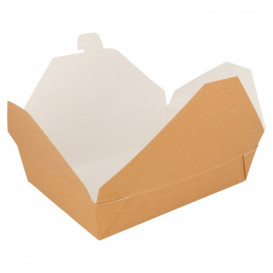 Caixa Cartão TakeAway Kraft 19,7x14x4,6cm 1470ml (200 Uds)