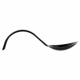 Colher Degustação Asa Curva Preto 130mm (50 Uds)