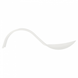Colher Degustação Asa Curva Branco 130mm (50 Uds)
