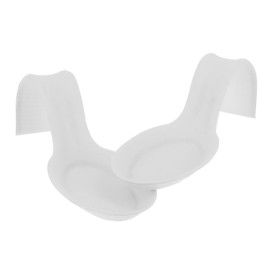 Mini Colher Cana de Açúcar Branco 12x4cm (50 Uds)