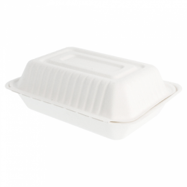 Embalagem Cana-de-açúcar Branco 225x165x64mm (200 Uds)