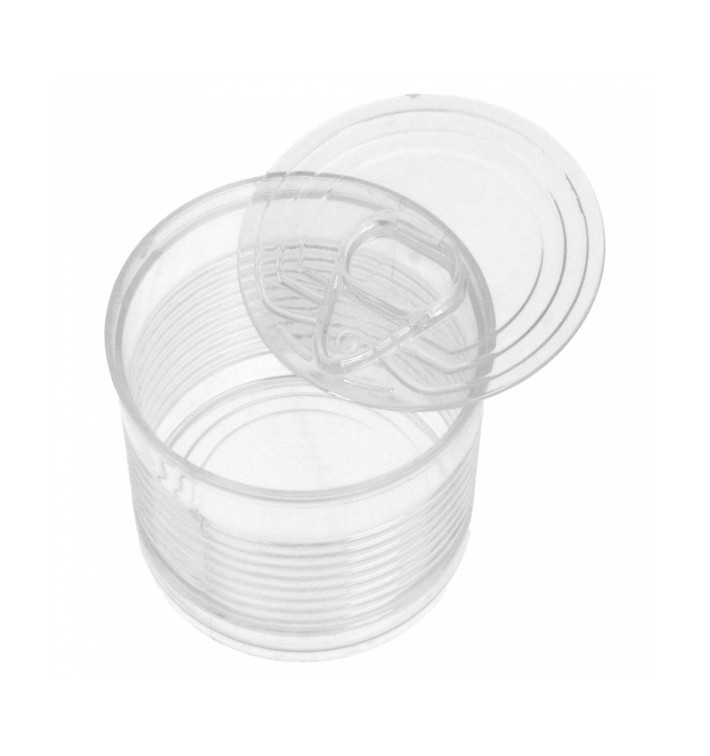 Lata de conserva Plastico Trans. 110ml Ø6x5,7cm (25 Uds) Lata de conserva Plastico Trans. 110ml Ø6x5,7cm (25 Uds)