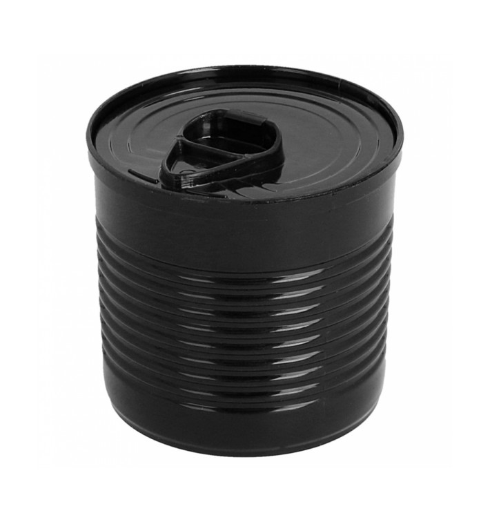 Lata de conserva Plastico PS Preto 110ml Ø6x5,7cm (25 Uds) Lata de conserva Plastico PS Preto 110ml Ø6x5,7cm (25 Uds)