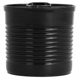 Lata de conserva Plastico PS Preto 110ml Ø6x5,7cm (25 Uds)