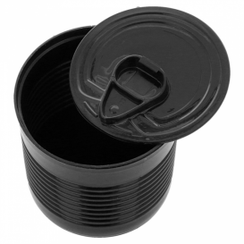 Lata de conserva Plastico PS Preto 110ml Ø6x5,7cm (25 Uds)