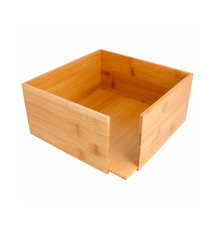 Porta-Guardanapos de Bambu 21x21x10cm (1 Ud) Porta-Guardanapos de Bambu 21x21x10cm (1 Ud)