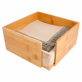 Porta-Guardanapos de Bambu 21x21x10cm (1 Ud)